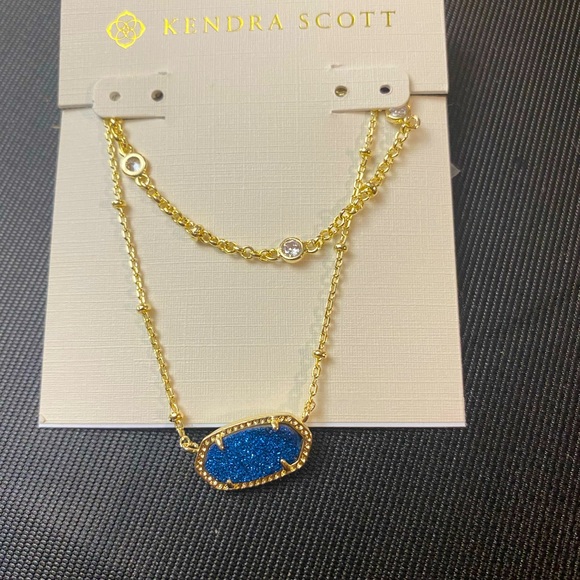 Kendra Scott Elisa Indigo Blue Drusy 